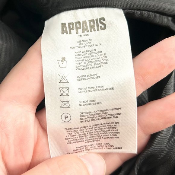 NWT Apparis Stevie Noir Quilted Vegan Leather Jacket - Picture 8 of 8